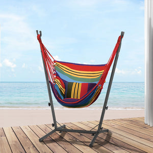 Gardeon Hammock Chair | Outdoor Camping Hanging | Stand | Rainbow