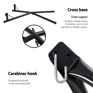 Hammock Chair | Steel Stand | Outdoor Furniture | Heavy Duty | Black