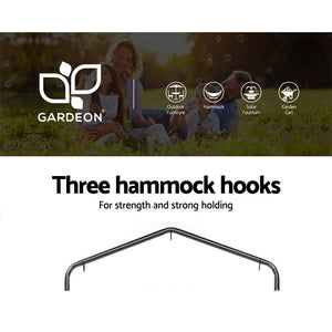 Gardeon Outdoor Hammock Chair | w/Stand | Cotton Swing Relax Hanging | 124CM | Cream