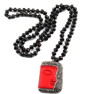 Hand Crafted Buddha Pendant Necklaces | Black | Various Sizes
