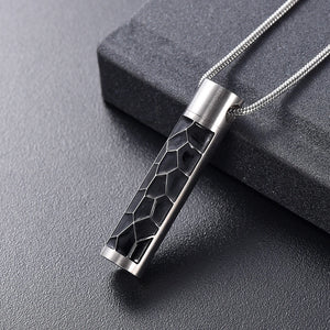 Large Cylinder Memorial Urn Necklace | Stainless Steel