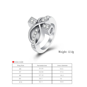 Cross Cremation Urn Finger Ring for Ashes | Stainless Steel