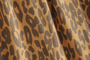 Women's Golden Leopard Printed Long Skirt | Sizes S-XL