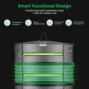 2-Layer Hanging Mesh Herb Drying Rack Kit | Enclosed Herb & Bud Dryer