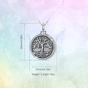 Tree Of Life 925 Silver Cremation Memorial Ashes Urn Necklace