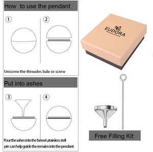 Women's Urn Cremation Pendant Necklace | Plant Design