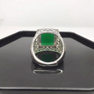 Hippie Emerald Gemstone Ring With 925 Real Silver | Resizable