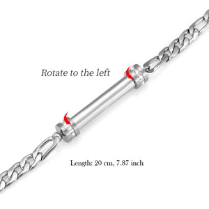 Cremation Bracelet for Ashes | Stainless Steel With Cylinder Storage