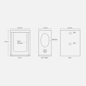 HOMEbox® Vista Medium Indoor Propagation / Kitchen Tent | 125 x 65 x 120cm