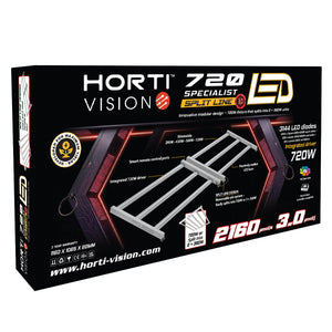 Horti-Vision 720W Split Line LED Grow Light | 3.0 µmol/J Full Spectrum Commercial Grow Light | 2160 µmol/s Dimmable