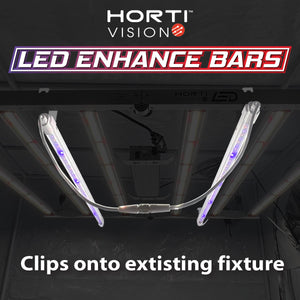 Hortivision LED Enhance Bars 50W | 2 × 25W Supplemental Light Bars | UVA + Blue + Far-Red Spectrum