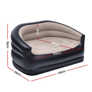 Inflatable Air Sofa | 2 Seater Outdoor Couch | Includes Pump
