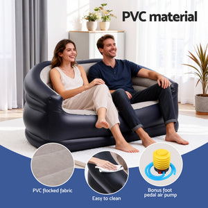 Inflatable Air Sofa | 2 Seater Outdoor Couch | Includes Pump