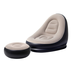Inflatable Chair + Ottoman Set | Air Sofa | Camping | Includes Pump