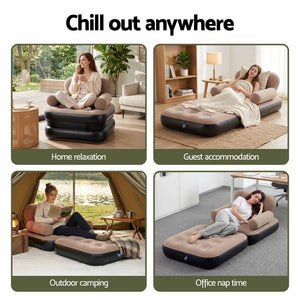 Inflatable Chair | Blow Up Camping Air Sofa with Pump