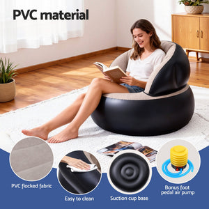 Inflatable Camping Chair | Blow Up Air Chair | Folding | Includes Pump