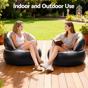 Inflatable Camping Chair | Blow Up Air Chair | Folding | Includes Pump