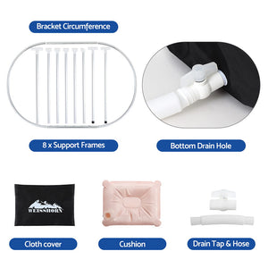 Portable | Ice Bath Tub | 120x70x70CM | Inflatable Cold Water | Folding Bathtub | Spa Massage