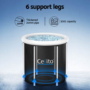 Portable | Ice Bath Tub | 75x75CM | Inflatable | Cold Water Folding Bathtub | Spa Massage