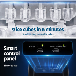 Portable Ice Maker | 12kg | Self Cleaning | 1.2L | Black