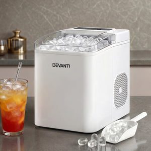 Countertop Ice Maker | 12kg | Self Cleaning | 1.2L | White