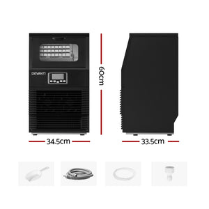 Devanti Commercial Ice Maker Cube Machine | 30kg