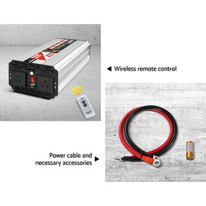 Giantz Power Inverter | 2000W or 4000W | Pure Sine Wave | 12V-240V | Camping | Boat | Caravan