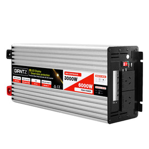 Giantz Power Inverter | 3000W or 6000W | Pure Sine Wave | 12V-240V | Camping | Boat | Caravan