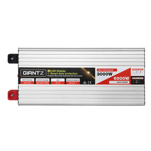 Giantz Power Inverter | 3000W or 6000W | Pure Sine Wave | 12V-240V | Camping | Boat | Caravan