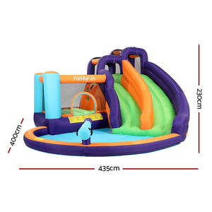 AirMyFun Inflatable Water Slide | Kids Jumping Trampoline Castle Double Slide