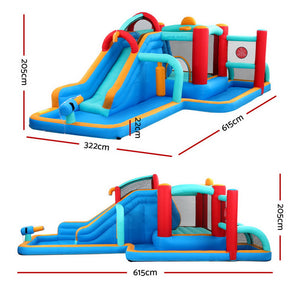 Kids Inflatable Water Park 615x322cm | Slide, Splash Pool & Jumping Castle