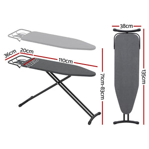 Ironing Board | Foldable | Iron Rest | Black