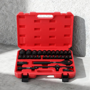 Socket Set | 30pc | 1/2" Drive | Cr-V Steel | 8–32mm