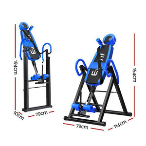 Everfit Inversion Table | Gravity Exercise Inverter | Back Stretcher | Home Gym | Blue