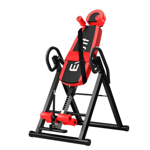 Everfit Inversion Table | Gravity Exercise Inverter | Back Stretcher | Home Gym | Red