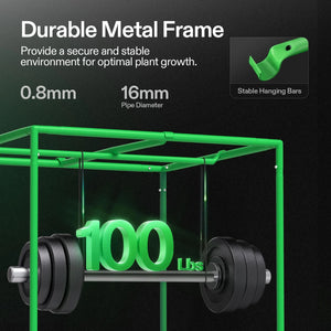 Indoor Grow Tent | 91cm x 91cm x 183cm | 600D Oxford | Lightproof Mylar Lined