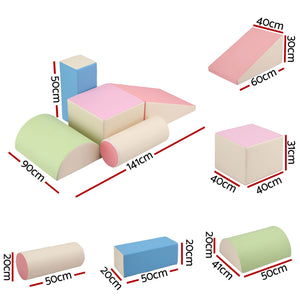 Kids Foam Climbing Blocks 5pc | Soft Indoor Toddler Playset | Rocker