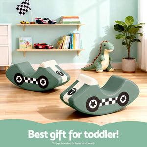 Foam Climbing Blocks 3pc | Toddler Soft Play | Rocker | Green