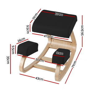 Posture Kneeling Chair | Memory Foam Cushion | 120kg Capacity | Black