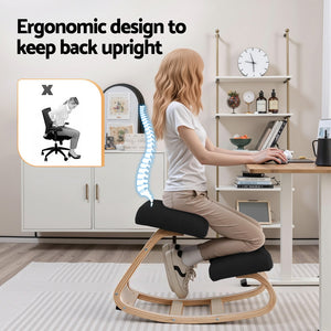Posture Kneeling Chair | Memory Foam Cushion | 120kg Capacity | Black