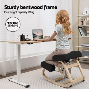 Posture Kneeling Chair | Memory Foam Cushion | 120kg Capacity | Black