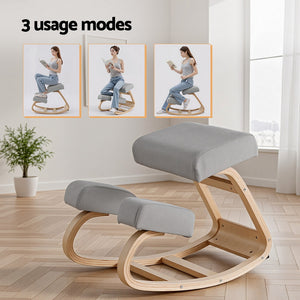 Ergonomic Kneeling Stool | Memory Foam | 120kg Capacity | Grey