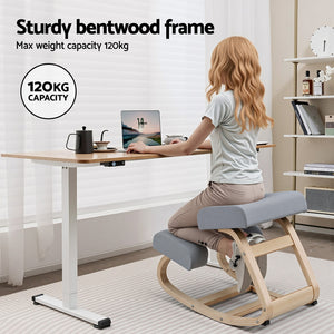 Ergonomic Kneeling Stool | Memory Foam | 120kg Capacity | Grey