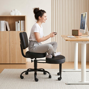 Cross Legged Kneeling Chair | Adjustable Meditation & Office Seat