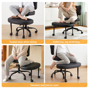 Cross Legged Kneeling Chair | Adjustable Meditation & Office Seat