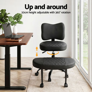 Cross Legged Kneeling Chair | Adjustable Meditation & Office Seat