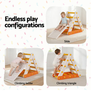 Pikler Triangle Climber | Slide Included | Indoor Outdoor Climbing Frame
