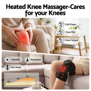 Heated Knee Massager | Cordless Knee Wrap with Vibration