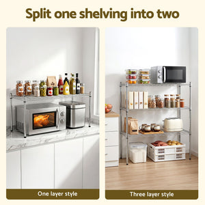 Kitchen Storage Rack | 5-Tier Adjustable Metal Shelving | 120 x 45 x 179cm