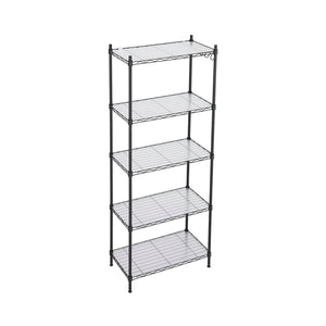 Artiss 5-Tier Kitchen Rack Shelf Shelving Unit 55x30x150CM Adjustable Metal Storage Shelves Black